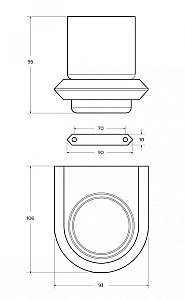 Стакан настенный Cezares LINER-TUMS-01 хром купить в интернет-магазине сантехники Sanbest