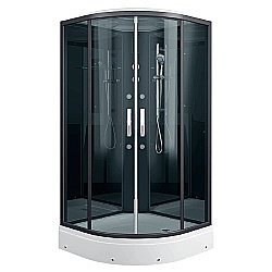 Душевая кабина Erlit 100х100 ER571017-C24-RUS стекло тонированное/профиль черный матовый купить в интернет-магазине Sanbest