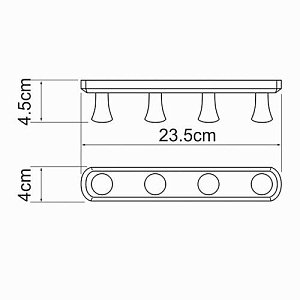 Кронштейн настенный WasserKRAFT K-1074BLACK купить в интернет-магазине сантехники Sanbest