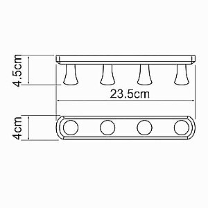 Кронштейн настенный WasserKRAFT K-1074BLACK купить в интернет-магазине сантехники Sanbest