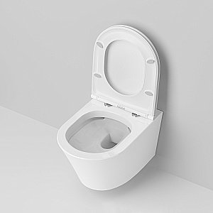 Унитаз подвесной Ambassador Ritz 233K19003RS безободковый, с крышкой микролифт, белый купить в интернет-магазине Sanbest