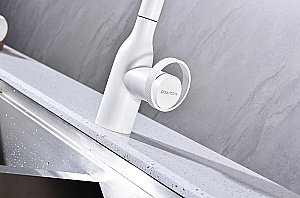 Смеситель для кухни Paulmark Urban Ur213104-WH белый матовый купить в интернет-магазине сантехники Sanbest