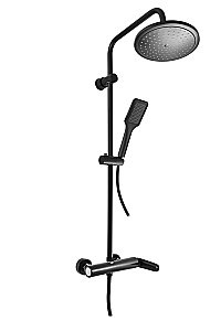 Душевая система Rav-Slezak TIGRIS TG182.5/3CMATC черный матовый/хром купить в интернет-магазине сантехники Sanbest