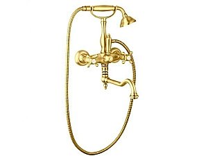 Смеситель для ванны Cezares GOLF-VDF-01 золото/ручка металл купить в интернет-магазине сантехники Sanbest