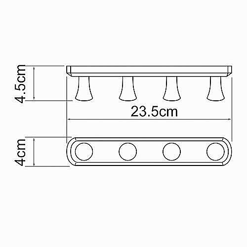 Кронштейн настенный WasserKRAFT K-1074BLACK купить в интернет-магазине сантехники Sanbest