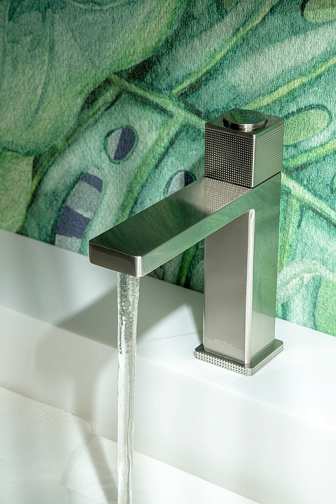 Смеситель для раковины Boheme QUAD 159-NB никель брашированный купить в интернет-магазине сантехники Sanbest