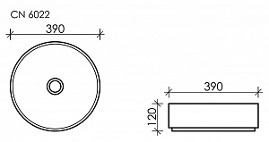 Раковина Sancos Element 39 CN6022 белая купить в интернет-магазине Sanbest