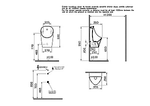 Писсуар VitrA M50 8305B003-5633 белый купить в интернет-магазине Sanbest