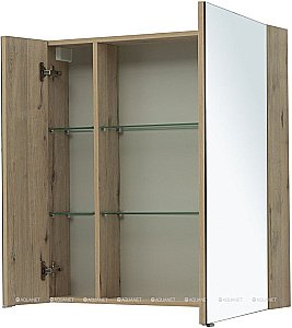 Зеркальный шкаф Aquanet Алвита New 277537 80 дуб веллингтон купить в интернет-магазине сантехники Sanbest