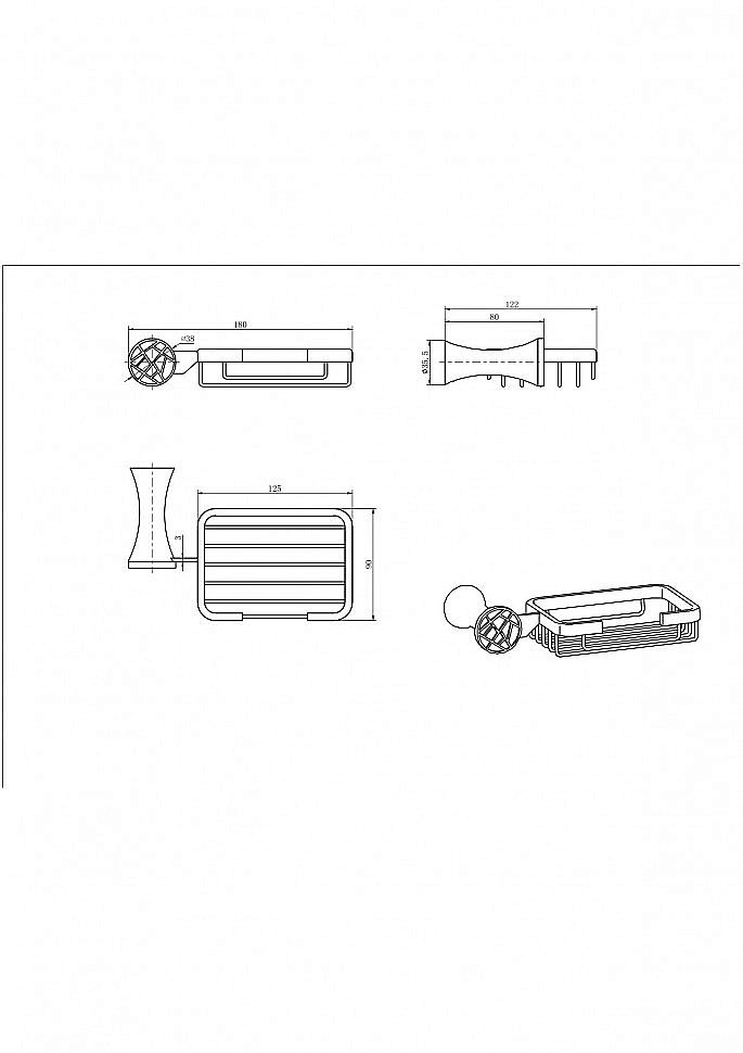 Мыльница CeramaLux Virginia 94305A хром купить в интернет-магазине сантехники Sanbest