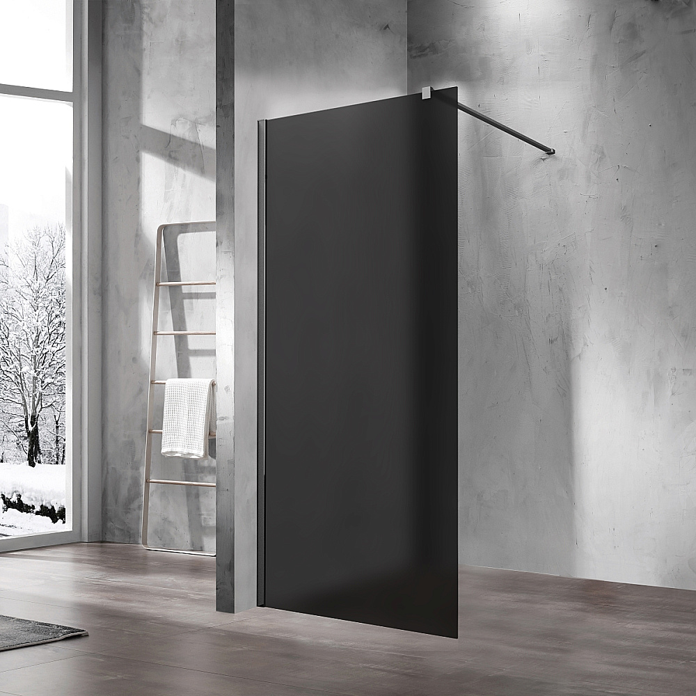 Душевая перегородка Vincea Walk-In VSW-1H900GFGM 90 профиль вороненая сталь/стекло матовое тонированное купить в интернет-магазине Sanbest