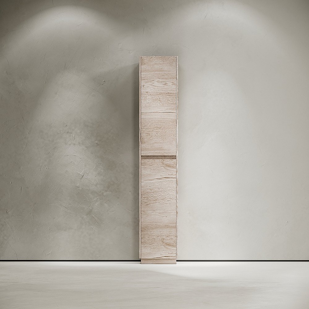 Пенал Sancos Libra Floor PLB35FEG дуб галифакс натуральный для ванной в интернет-магазине сантехники Sanbest