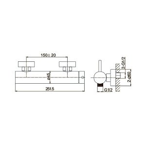 Смеситель для душа Caprigo Don 53-016-BRG золото матовое купить в интернет-магазине сантехники Sanbest