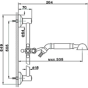 Душевой гарнитур Cisal SHOWER AR00311227 бронза купить в интернет-магазине сантехники Sanbest