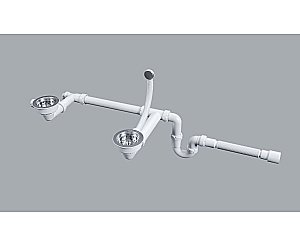 Сифон для кухонных моек Paulmark Trust PM1023-CR хром купить в интернет-магазине сантехники Sanbest