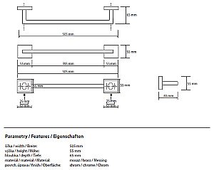 Полотенцедержатель Bemeta Beta 132204022 купить в интернет-магазине сантехники Sanbest
