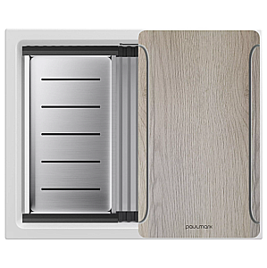 Кухонная мойка Paulmark Lumi-Multi Sink 55 LU-MULTI 55-WH белая матовая купить в интернет-магазине сантехники Sanbest