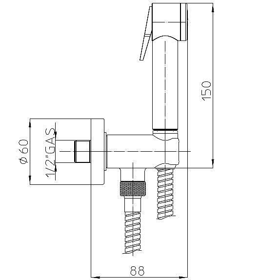 Гигиенический душ Bossini Paloma C69001B.030 хром купить в интернет-магазине сантехники Sanbest