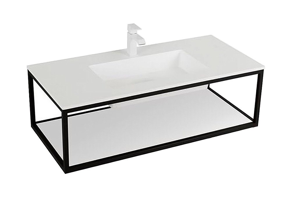 Консоль с раковиной Cezares Cadro 50/30 bianco для ванной в интернет-магазине сантехники Sanbest