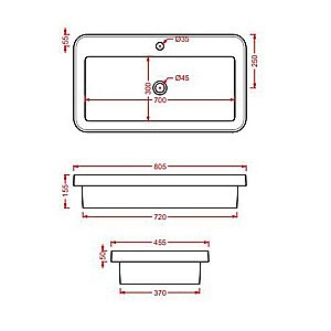 Раковина Artceram Fuori Scala 80,5 TFL035 05 00 *1 белая матовая купить в интернет-магазине Sanbest