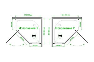 Душевой уголок Royal Bath TR RB85TR-C-BL 85х85 матовое стекло/профиль черный купить в интернет-магазине Sanbest