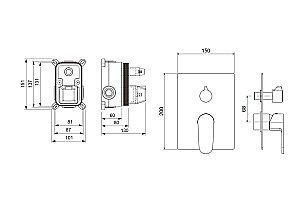 Смеситель для ванны Aquatek Оберон AQ1246MB черный матовый купить в интернет-магазине сантехники Sanbest