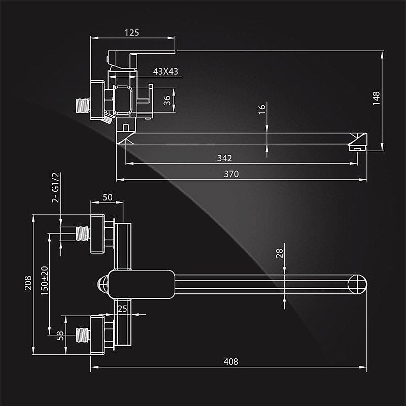 Смеситель для ванны Elghansa MONDSCHEIN 5302235 купить в интернет-магазине сантехники Sanbest