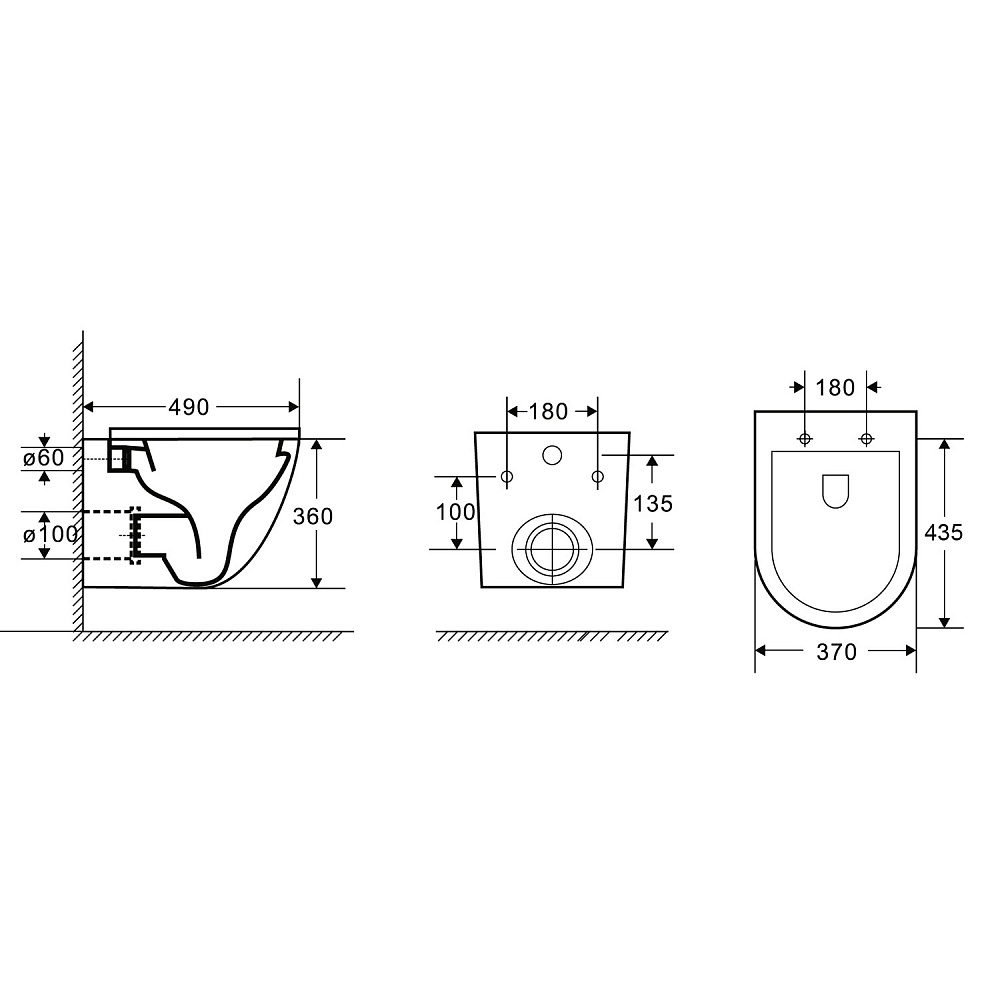 Унитаз подвесной Azario Grado AZ-0046N-MB черный матовый безободковый, с крышкой микролифт купить в интернет-магазине Sanbest