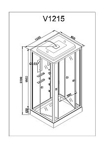 Душевая кабина DTO V1215 120х90 купить в интернет-магазине Sanbest
