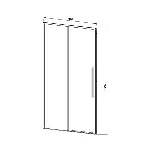 Душевая дверь Vincea Slim-N 140 VDS-4SN140CGB стекло тонированное/профиль черный купить в интернет-магазине Sanbest