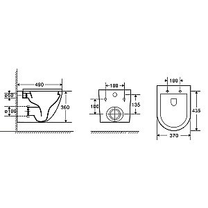 Унитаз подвесной Azario Grado AZ-0046N-MB черный матовый безободковый, с крышкой микролифт купить в интернет-магазине Sanbest