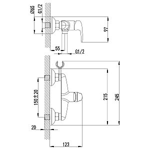 Гигиенический душ Lemark Pramen LM3318B бронза купить в интернет-магазине сантехники Sanbest