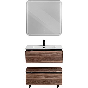 Нижняя тумба Cezares SLIDER-800-1C-PI-NA-P орех дымчатый для ванной в интернет-магазине сантехники Sanbest