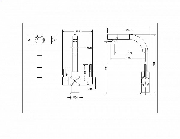 Смеситель для кухни  BRAVAT Palace F729261CP-RUS купить в интернет-магазине сантехники Sanbest