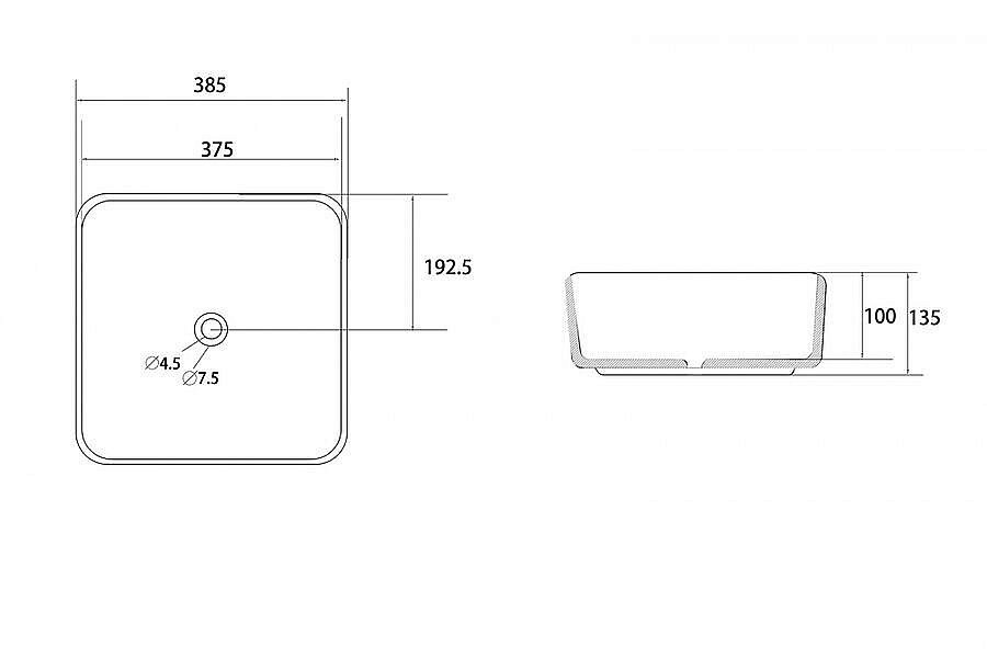 Раковина накладная ABBER Rechteck AC2211MBE светло-бежевая матовая купить в интернет-магазине Sanbest