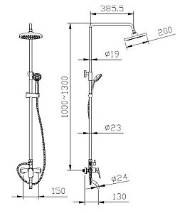 Душевая система Bravat ELER F6191238CP-A-RUS купить в интернет-магазине сантехники Sanbest