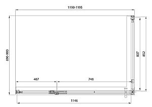 Душевой уголок Veconi Premium Alassio SP GR AL-SP-12090-00-GR-C4 120х90 стекло прозрачное осветленное/профиль брашированный графит купить в интернет-магазине Sanbest