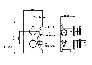 Смеситель для душа Boheme Cell 134-2-B черный матовый купить в интернет-магазине сантехники Sanbest