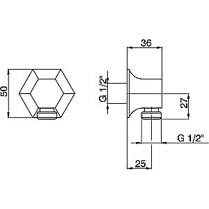 Подключение для душевого шланга Cisal Cherie CE01700024 купить в интернет-магазине сантехники Sanbest