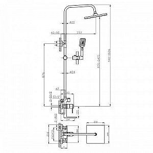 Душевая система Rossinka RS50-46 купить в интернет-магазине сантехники Sanbest