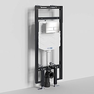 Инсталляция для унитаза WasserKraft Dinkel 58TLT.010.ME.BN04 с кнопкой никель купить в интернет-магазине сантехники Sanbest