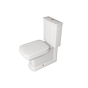 Унитаз напольный Kerasan Waldorf 4117 с бачком 4181 Белый/кнопка золото купить в интернет-магазине Sanbest