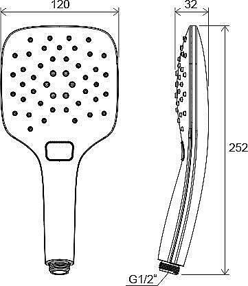 Душевая лейка Ravak Air 959.00 хром купить в интернет-магазине сантехники Sanbest