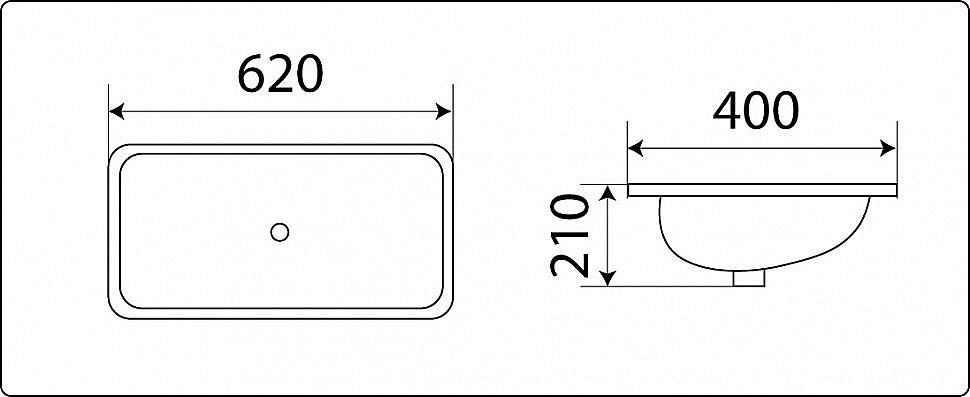 Раковина Ceramalux N 62 540F белая купить в интернет-магазине Sanbest