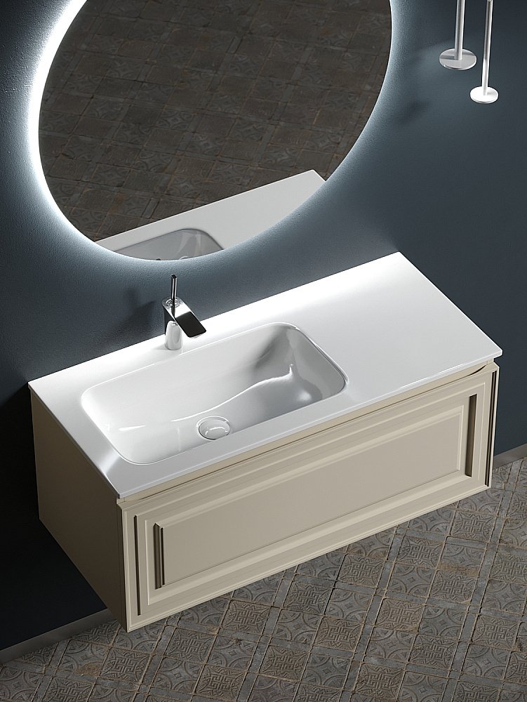 Тумба с раковиной Sancos Very VR100LCE + CN7014 100 для ванной в интернет-магазине Sanbest