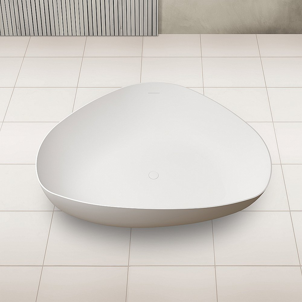 Ванна из искусственного камня ABBER Stein AS9608 180х130 белая матовая купить в интернет-магазине Sanbest