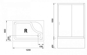 Душевой уголок Royal Bath RB8120BP-T 120х80 прозрачный купить в интернет-магазине Sanbest