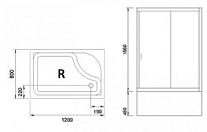 Душевой уголок Royal Bath RB8120BP-T 120х80 прозрачный купить в интернет-магазине Sanbest