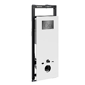 Инсталляция для унитаза WasserKraft Salm 27TLT.010.ME.WH.PB02 белая панель/кнопка черная глянцевая купить в интернет-магазине сантехники Sanbest