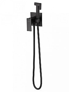 Смеситель с гигиеническим душем встраиваемый WONZON & WOGHAND CUBE, Черный матовый (WW-88829016-MB) купить в интернет-магазине сантехники Sanbest